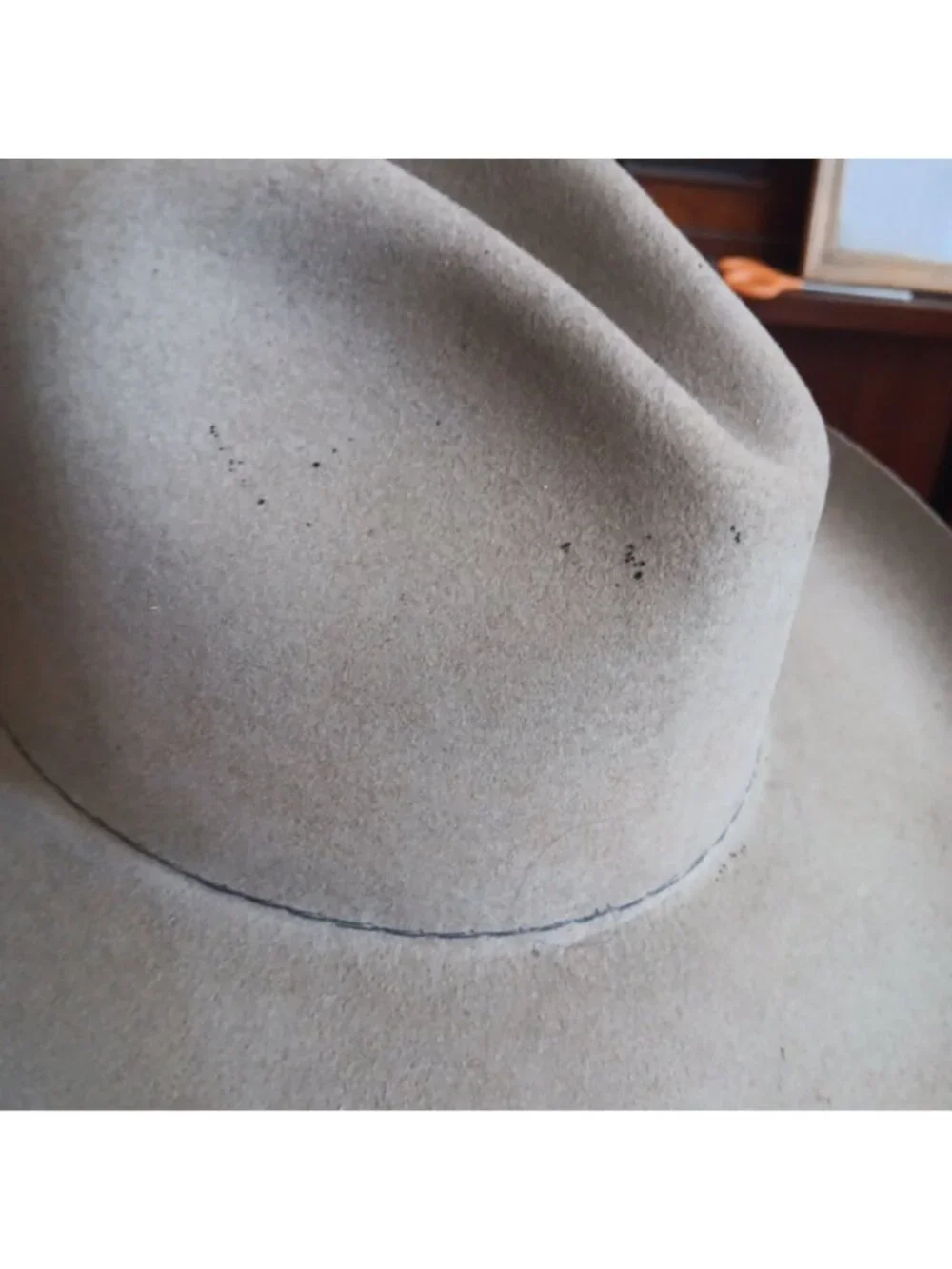 sz 7 Vintage John Wayne Collection Resistol USA Cowboy Hat Wide-Brimmed Felt